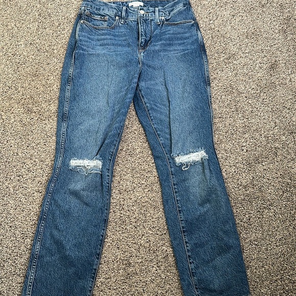 Good Americans blue distressed jeans size 8/29 - Picture 2 of 11